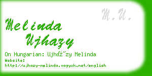 melinda ujhazy business card